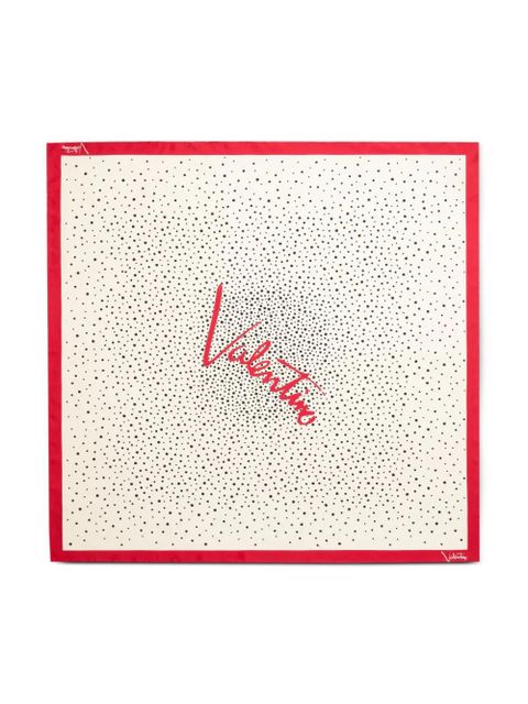 Valentino Garavani dots silk scarf - Neutrals - zdjęcie produktu nr 2