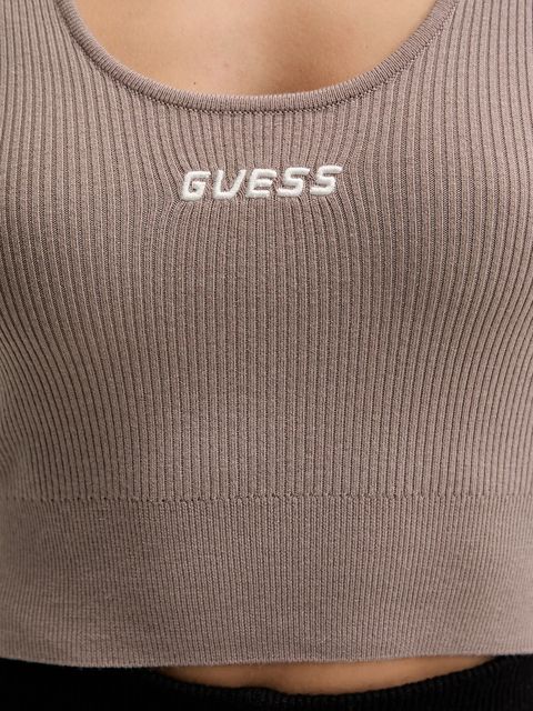 Guess bluza OCTAVIA damska kolor czarny z kapturem z aplikacją V5BQ15 KCX22