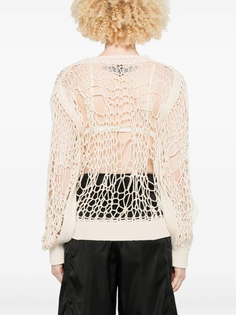 MM6 Maison Margiela cotton-blend sweater - Neutrals