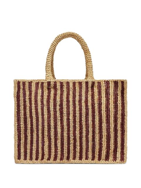 MC2 Saint Barth Collette striped raffia tote bag - Red - zdjęcie produktu nr 2