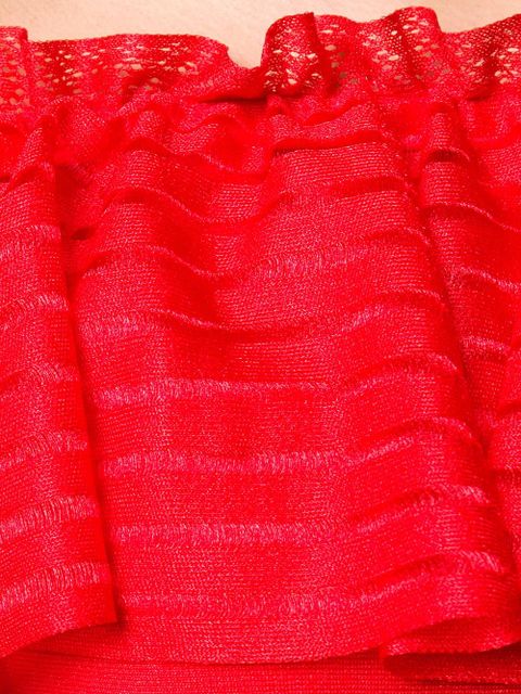 Alexander McQueen cropped off-the-shoulder top - Red