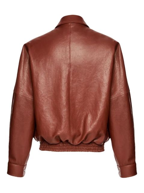 Magda Butrym zip-up leather jacket - Brown - zdjęcie produktu nr 2