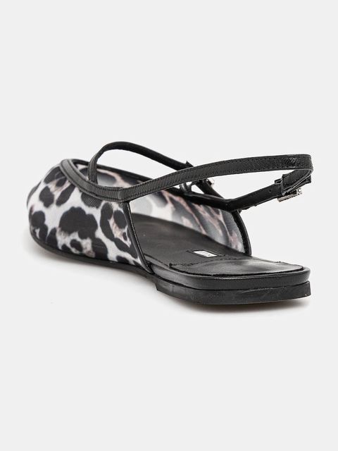 Le Silla baleriny Chanel Morgana kolor czarny z odkrytą piętą 9041D020MTPPNEM763 - zdjęcie produktu nr 2