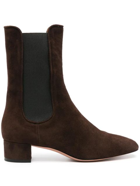 Aquazzura Lyon 35mm suede boots - Brown - zdjęcie produktu nr 1