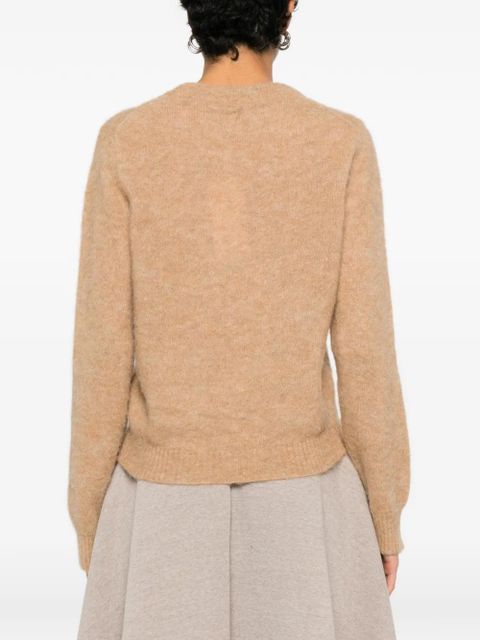 GANNI patterned-jacquard sweater - Brown