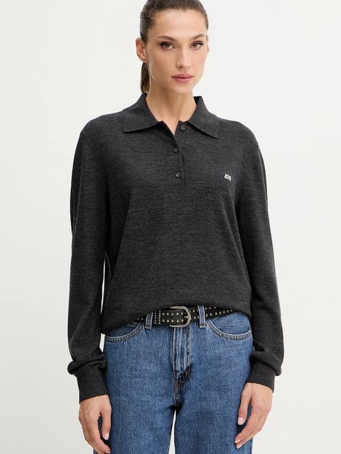 Miss Sixty sweter wełniany damski kolor szary lekki 6S1RJ37300 - zdjęcie produktu nr 1