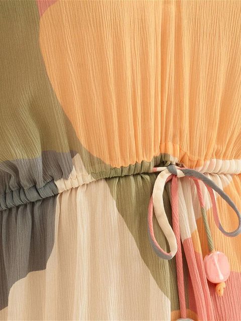 ERES Glow gathered-detail tie-waist maxi dress - Multicolour