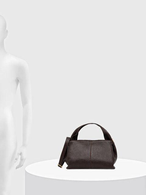 Answear.LAB torebka skórzana kolor brązowy