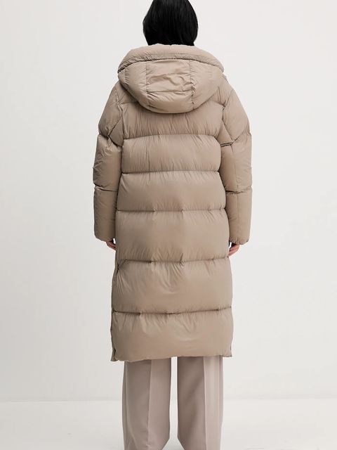 HUGO kurtka puchowa kolor beżowy zimowa oversize 50546355