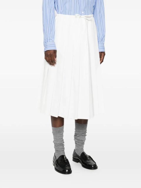 Prada pleated midi skirt - White