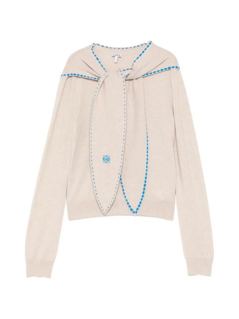 LOEWE scarf knitted top - Neutrals - zdjęcie produktu nr 1