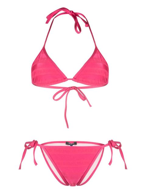 Balmain logo-print triangle-cup bikini - Pink - zdjęcie produktu nr 1