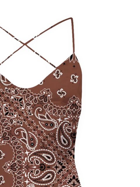 MC2 Saint Barth criss-cross bandana tailored dress - Brown - zdjęcie produktu nr 2
