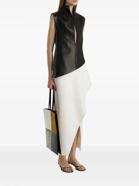 KHAITE Von high-neck asymmetric top - Black - zdjęcie produktu nr 2