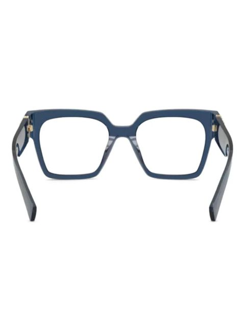 Miu Miu Eyewear logo-detail square-frame glasses - Black - zdjęcie produktu nr 2
