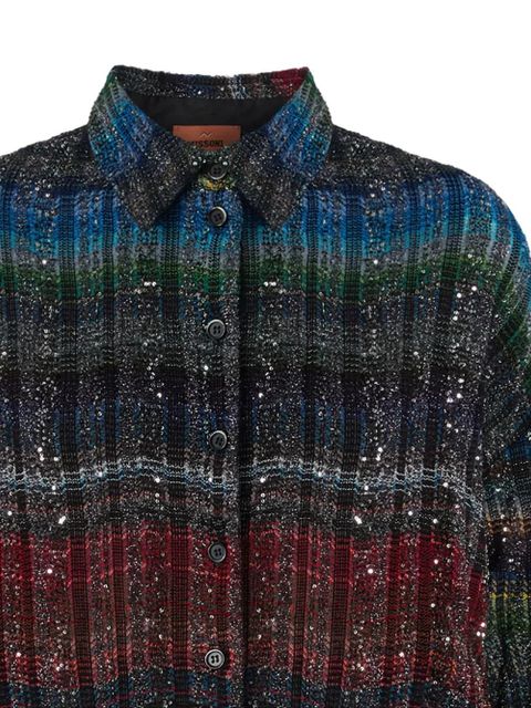 Missoni sequinned classic-collar midi dress - Black - zdjęcie produktu nr 2