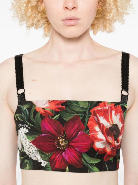 Dolce & Gabbana floral-print top - Black