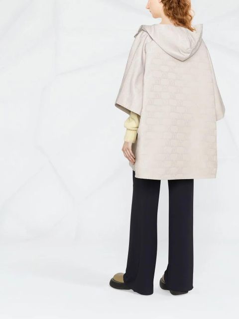 Max Mara monogram jacquard satin coat - Neutrals