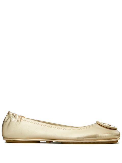 Tory Burch Minnie travel ballerina shoes - Gold - zdjęcie produktu nr 1
