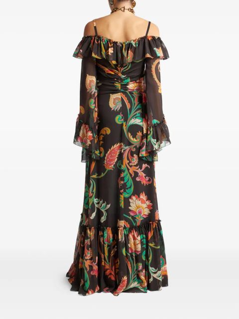 ETRO all-over floral print dress - Black - zdjęcie produktu nr 2