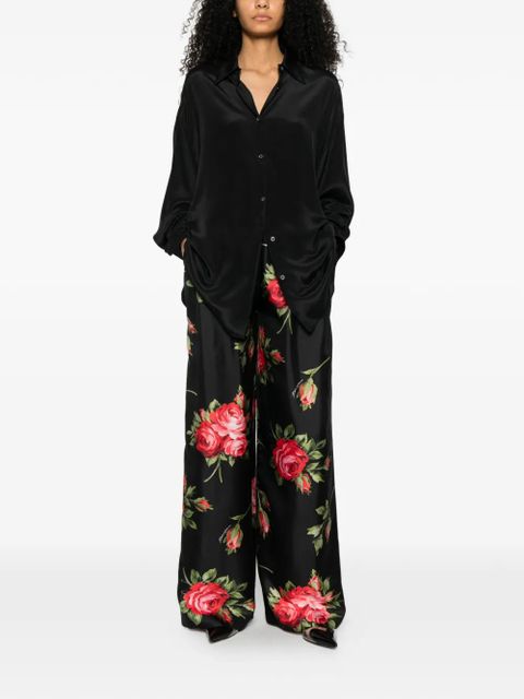 Dolce & Gabbana floral-print trousers - Black
