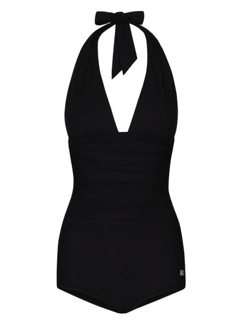 Dolce & Gabbana halterneck ruched swimsuit - Black - zdjęcie produktu nr 1