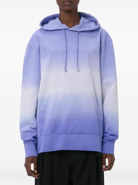 JW Anderson logo-embroidered gradient hoodie - Purple - zdjęcie produktu nr 2