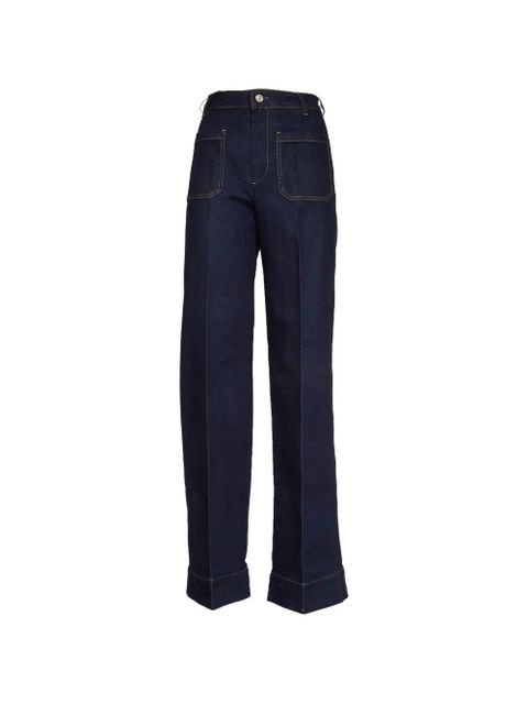 Victoria Beckham Alina patch-pocket jeans - Blue - zdjęcie produktu nr 1