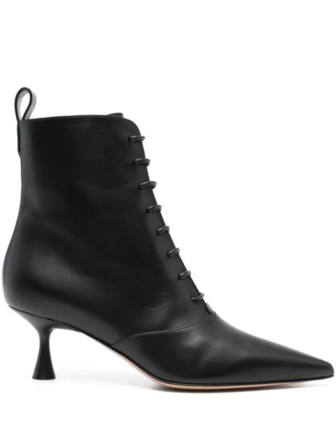 Gianvito Rossi 55mm Morganne lace-up pointed-toe boots - Black - zdjęcie produktu nr 1