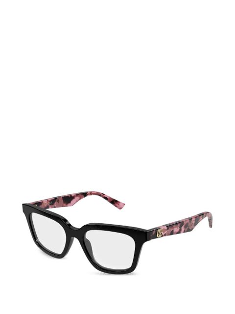 Gucci Eyewear square-frame logo-plaque glasses - Black - zdjęcie produktu nr 2