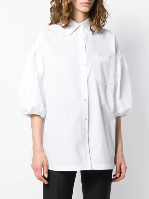Valentino Garavani puff sleeve poplin shirt - White