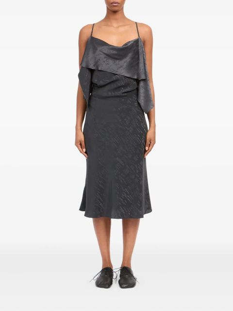 MM6 Maison Margiela ruffled strap midi dress - Grey - zdjęcie produktu nr 2