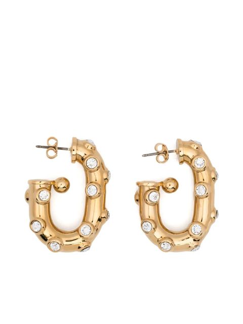 Rabanne crystal chunky hoop earrings - Gold - zdjęcie produktu nr 1