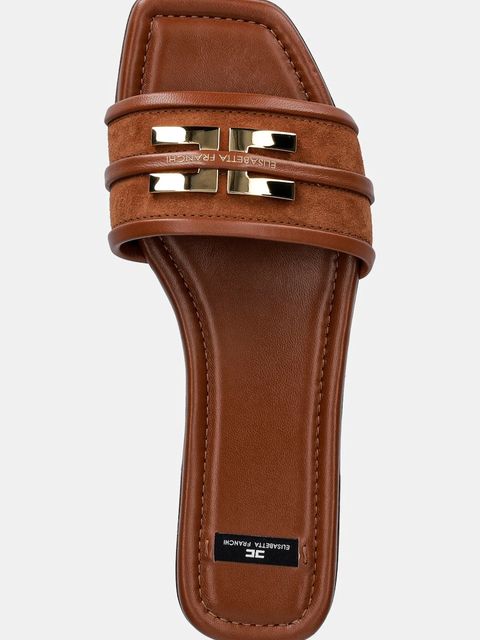 Elisabetta Franchi klapki zamszowe