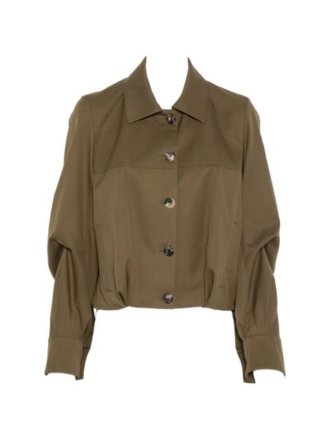 LOEWE Anagram-embroidered cropped jacket - Brown - zdjęcie produktu nr 1