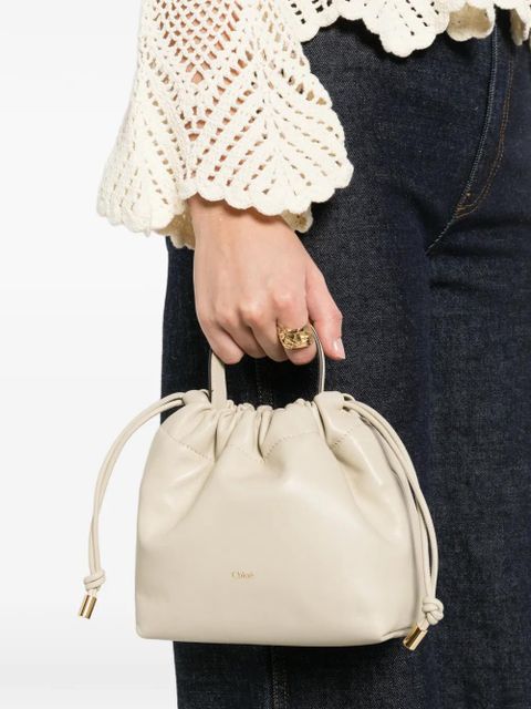 Chloé Icons drawstrings chain-strap mini bag - Neutrals