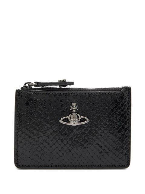 Vivienne Westwood orb-detail croc-pattern wallet - Black - zdjęcie produktu nr 1