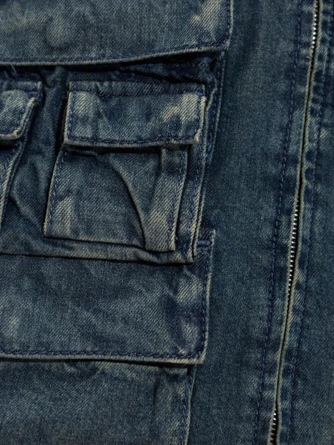 Diesel zip-up denim midi dress - Blue