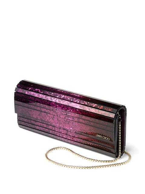 Jimmy Choo Sweetie glitter-embellished clutch bag - Purple - zdjęcie produktu nr 2