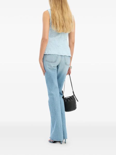 ROTATE BIRGER CHRISTENSEN mesh sleeveless blouse - Blue