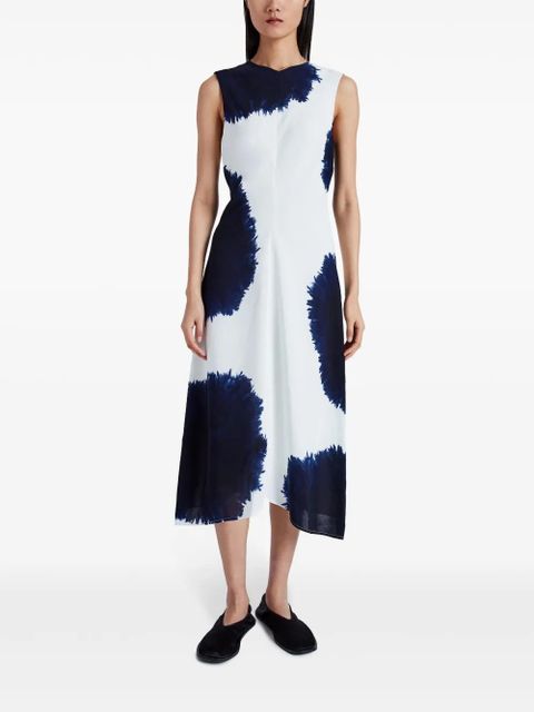 Proenza Schouler Ella Dress In Printed Viscose Crepe - White - zdjęcie produktu nr 2