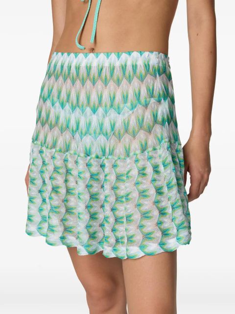 Missoni pleated geometric-pattern mini skirt - White - zdjęcie produktu nr 2