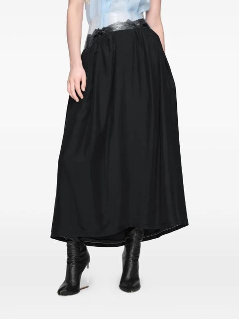 Maison Margiela zip-fastening midi skirt - Black - zdjęcie produktu nr 2