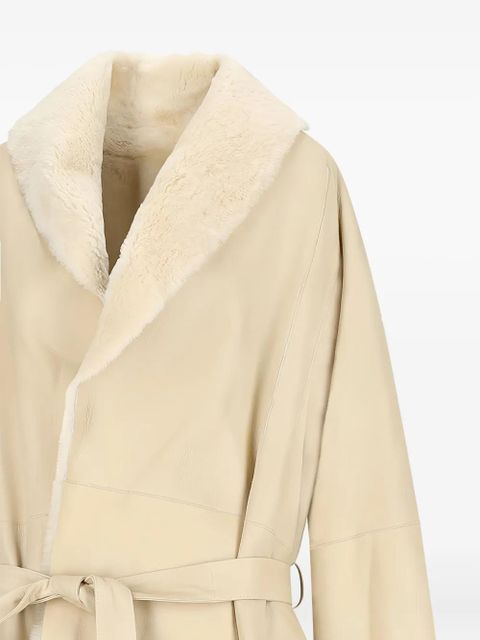 Magda Butrym belted leather coat - Neutrals - zdjęcie produktu nr 2