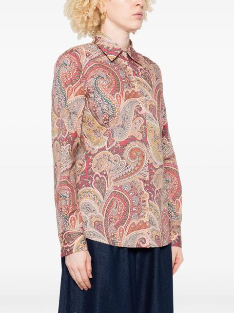 ETRO paisley-print long-sleeved shirt - Red