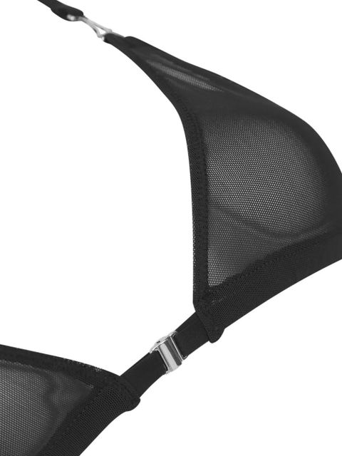 Manière De Voir mesh adjustable bralette - Black