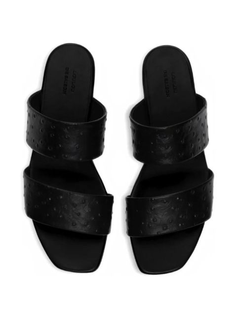 LouLou de Saison Jako textured strap flat sandals - Black