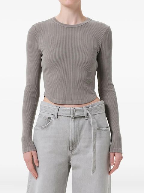 AGOLDE Neema ribbed T-shirt - Grey - zdjęcie produktu nr 1