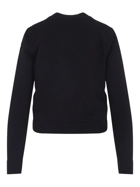 Moncler wool-panel quilted jacket - Black