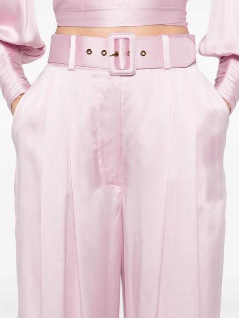ZIMMERMANN silk tuck pants - Pink
